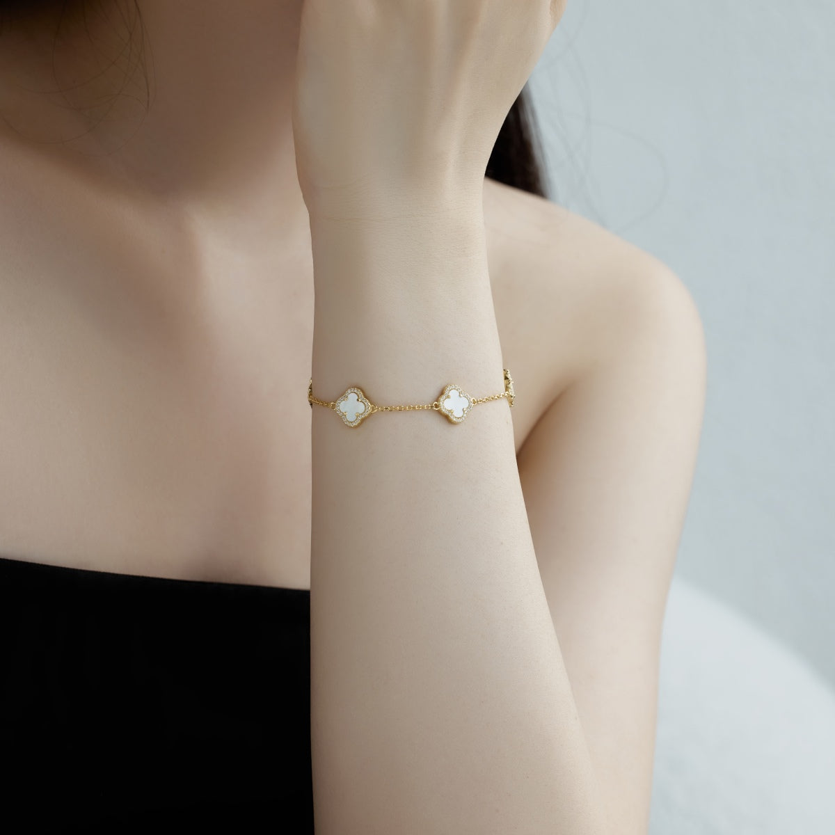 [Clover Jewelry]Four-Leaf Clover Exquisite Bracelet