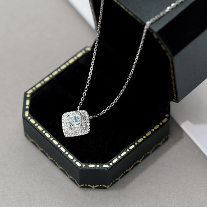 [Clover Jewelry]Sparkling Asscher Cut Necklace