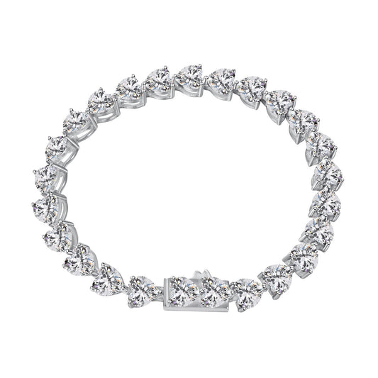 [Clover Jewelry]0.75 Carat Elegant Romantic Heart Shape Lover Bracelet