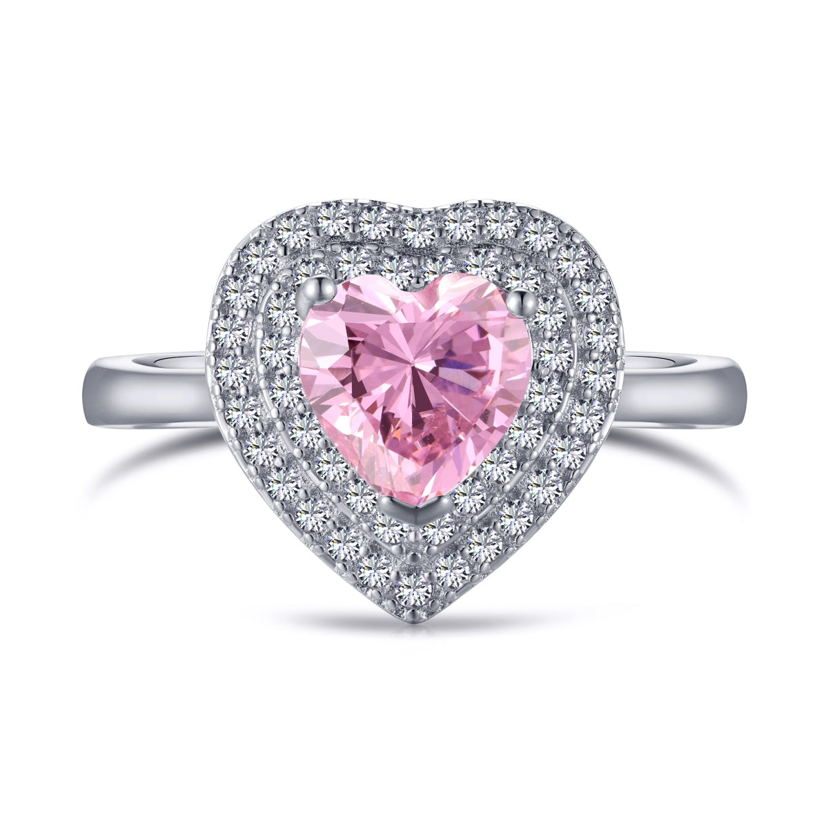 [Clover Jewelry]Delicate Ebullient Heart Shape Wedding Ring